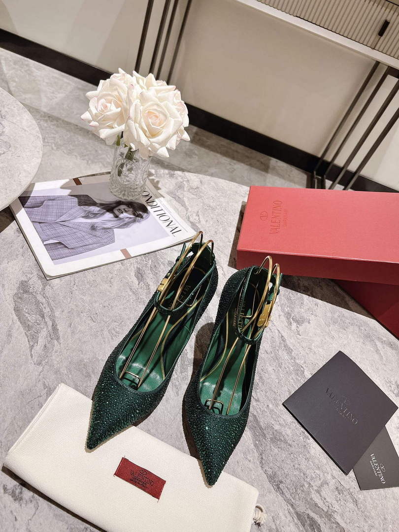 Valentino Women’s Full Diamond Shoes 100mm V75469
