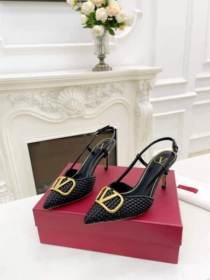 Valentino WS0R01SHD Signature pump metallic nappa 80mm V75484