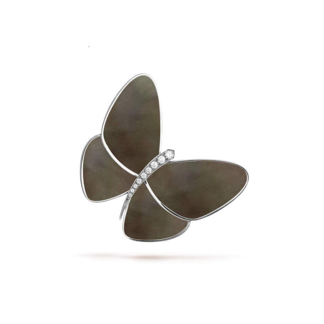 Van Cleef & Arpels Butterfly brooch VCARA64300 white gold Van Cleef & Arpels Butterfly Brooch Vcara64300 White Gold