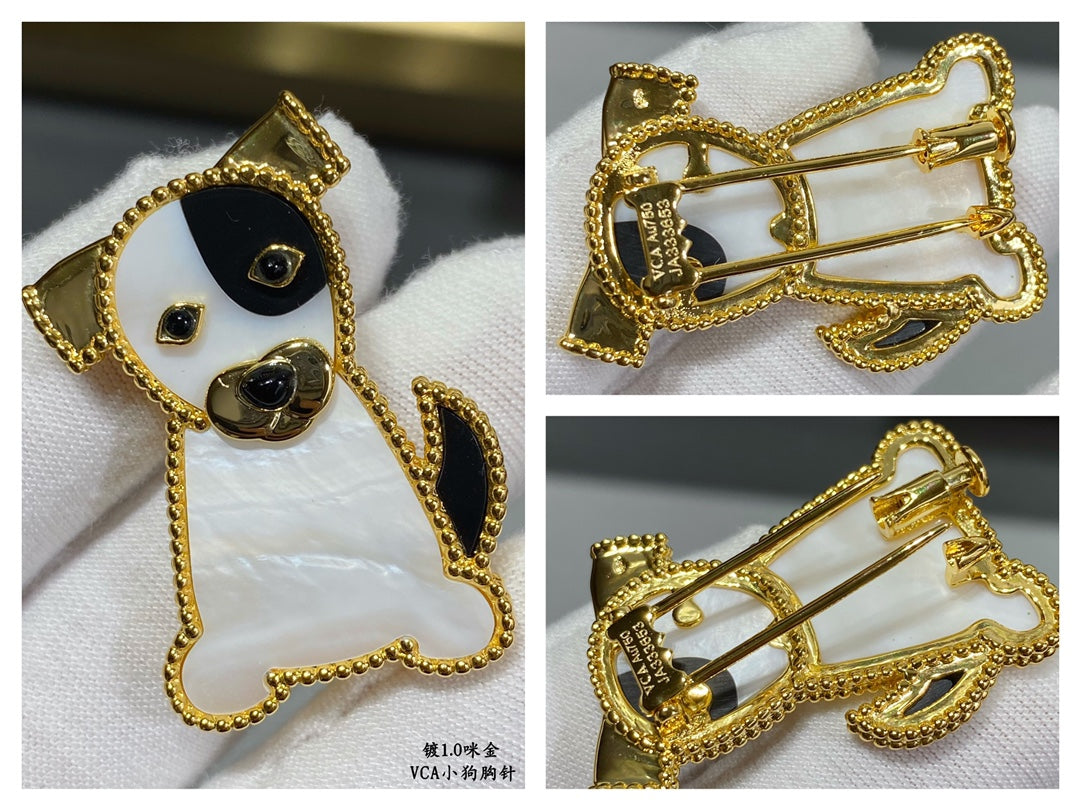 Van Cleef & Arpels Lucky Animals Dog Brooch VCARP2AU00 yellow gold