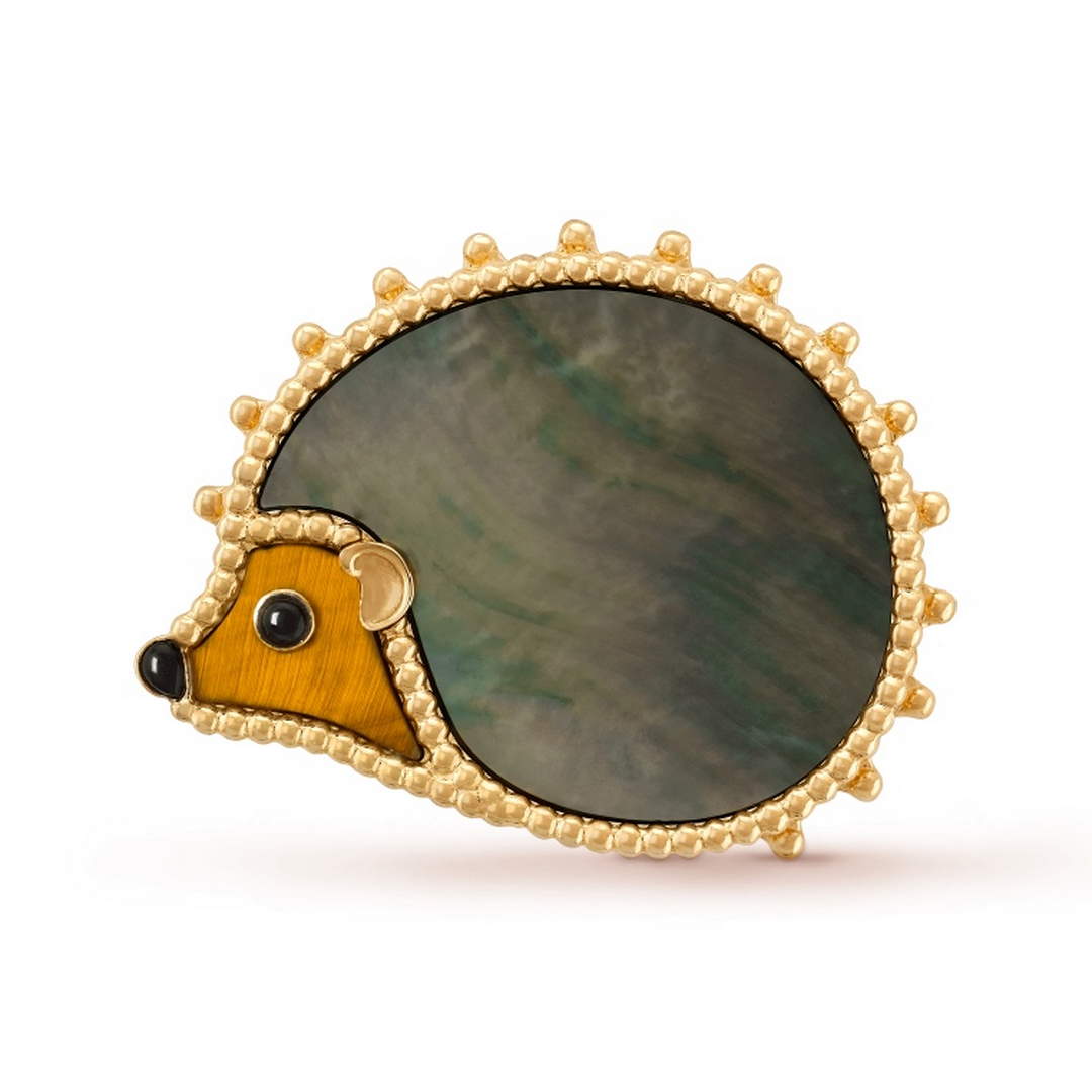 Van Cleef & Arpels Lucky Animals Hedgehog Brooch VCARP2AZ00 yellow gold Van Cleef & Arpels Lucky Animals Hedgehog Brooch Vcarp2Az00 Yellow Gold