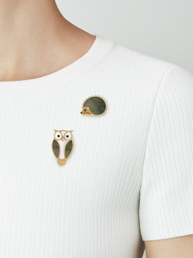 Van Cleef & Arpels Lucky Animals Owl Brooch VCARP2AV00 yellow gold Van Cleef & Arpels Lucky Animals Owl Brooch Vcarp2Av00 Yellow Gold