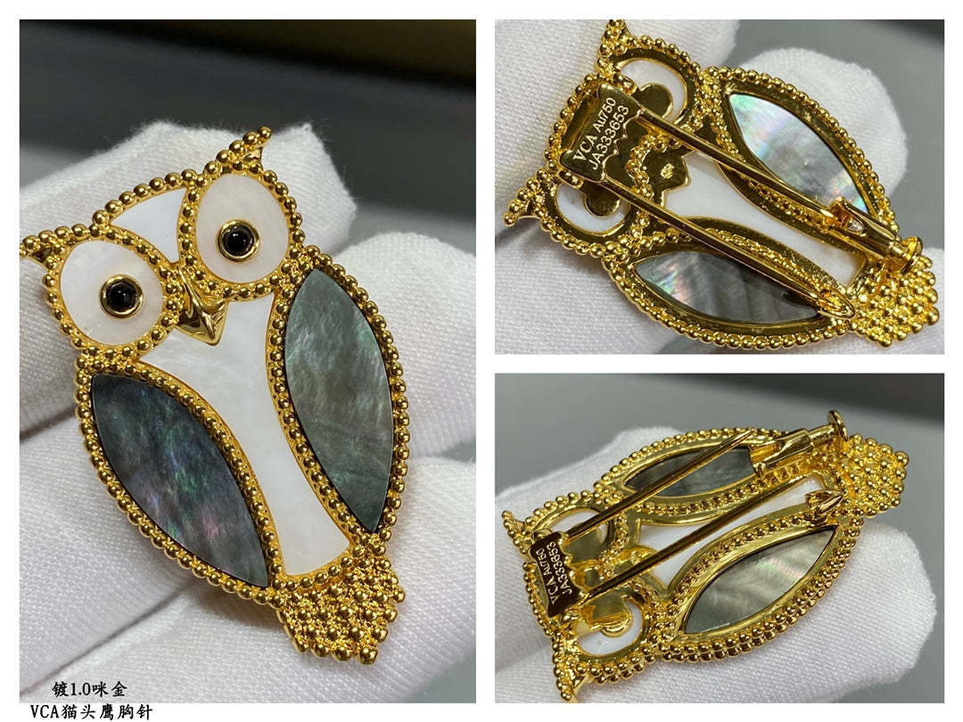 Van Cleef & Arpels Lucky Animals Owl Brooch VCARP2AV00 yellow gold Van Cleef & Arpels Lucky Animals Owl Brooch Vcarp2Av00 Yellow Gold