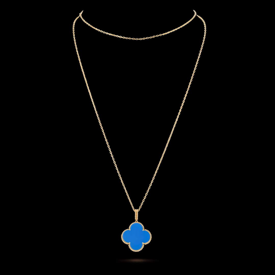 Van Cleef & Arpels Magic Alhambra long necklace 1 motif VCARP6LA00 yellow gold Van Cleef & Arpels Magic Alhambra Long Necklace 1 Motif Vcarp6La00 Yellow Gold