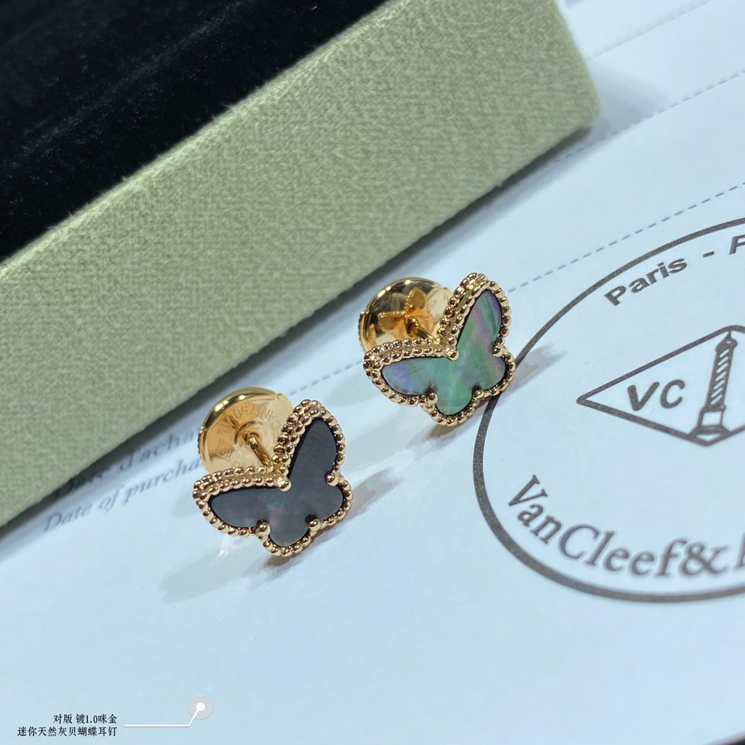 Van Cleef & Arpels Sweet Alhambra Butterfly Earrings VCA361171 rose gold