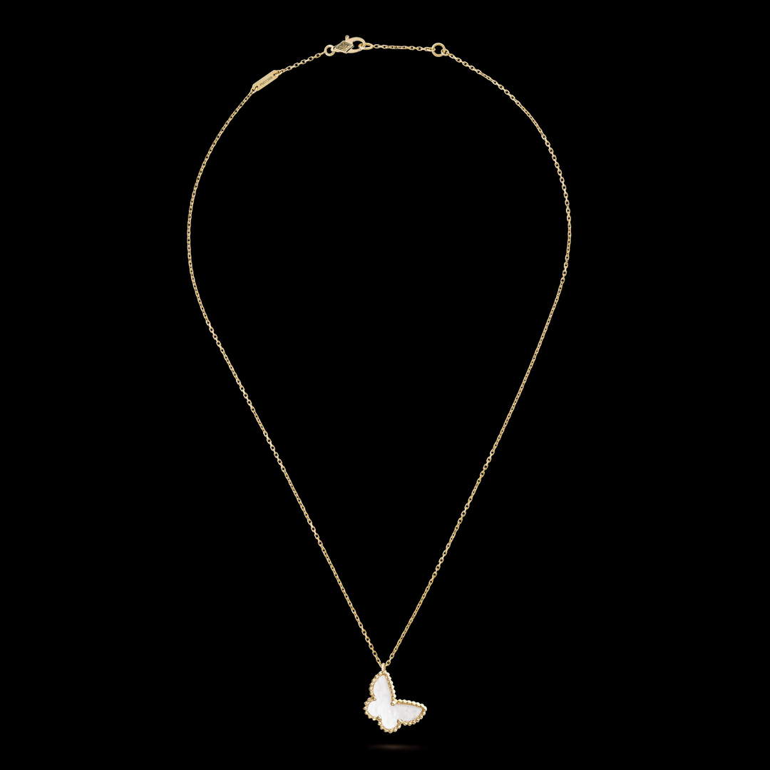 Van Cleef & Arpels Sweet Alhambra butterfly pendant VCARF69300 yellow gold Van Cleef & Arpels Sweet Alhambra Butterfly Pendant Vcarf69300 Yellow Gold