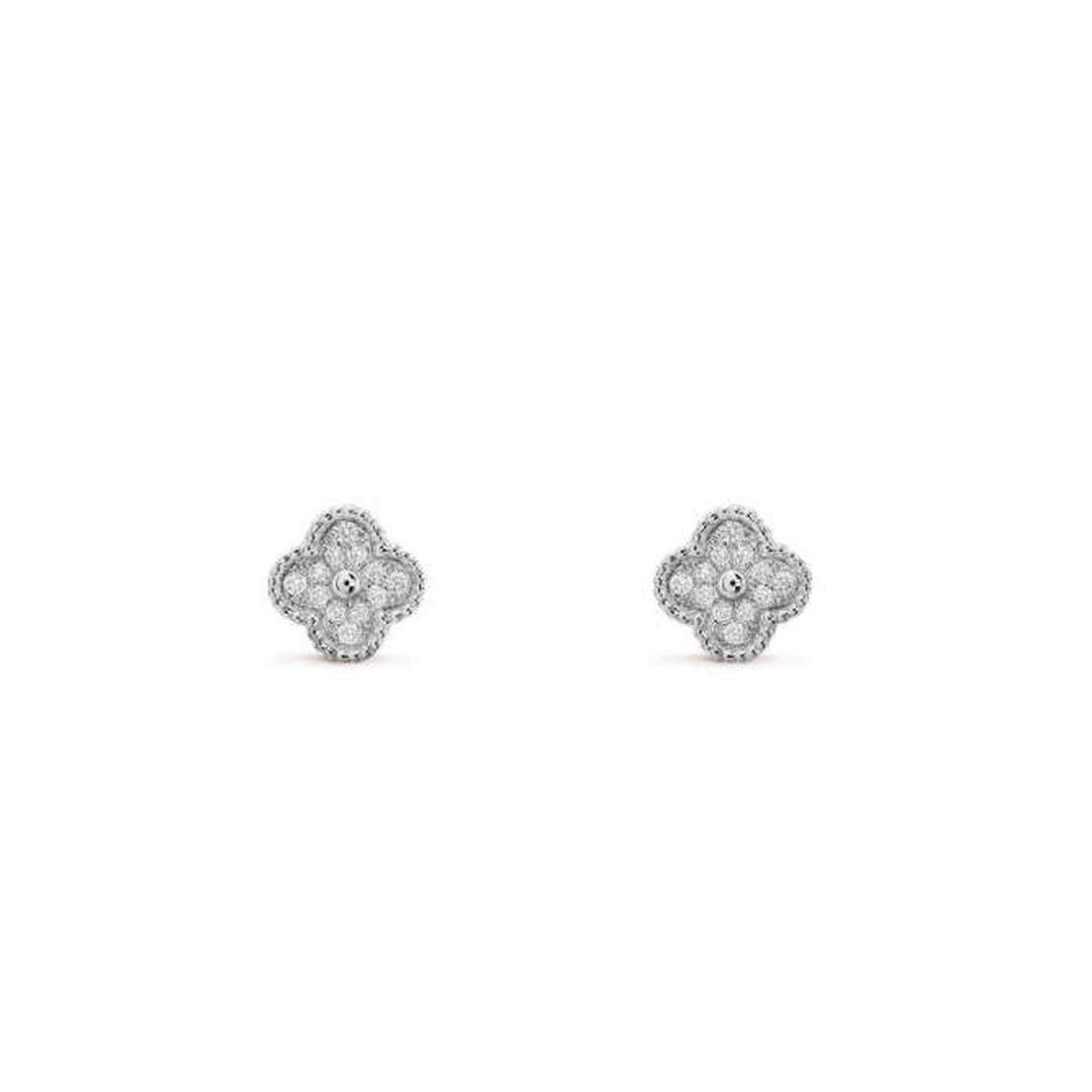 Van Cleef & Arpels Sweet Alhambra earstuds VCARO85500 white gold