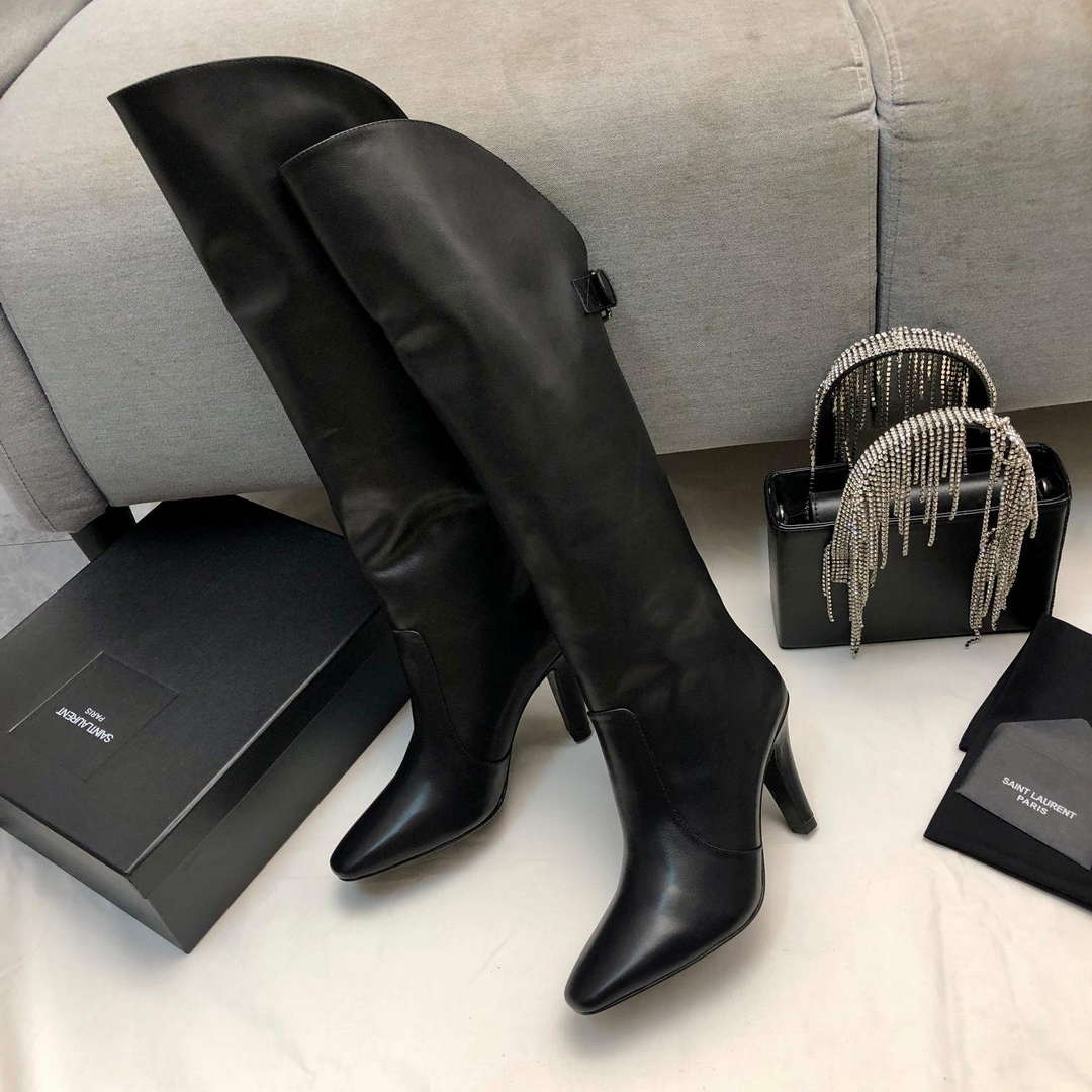 YSL Women’s Boots Designer Saint Laurent High Shoes Y67214