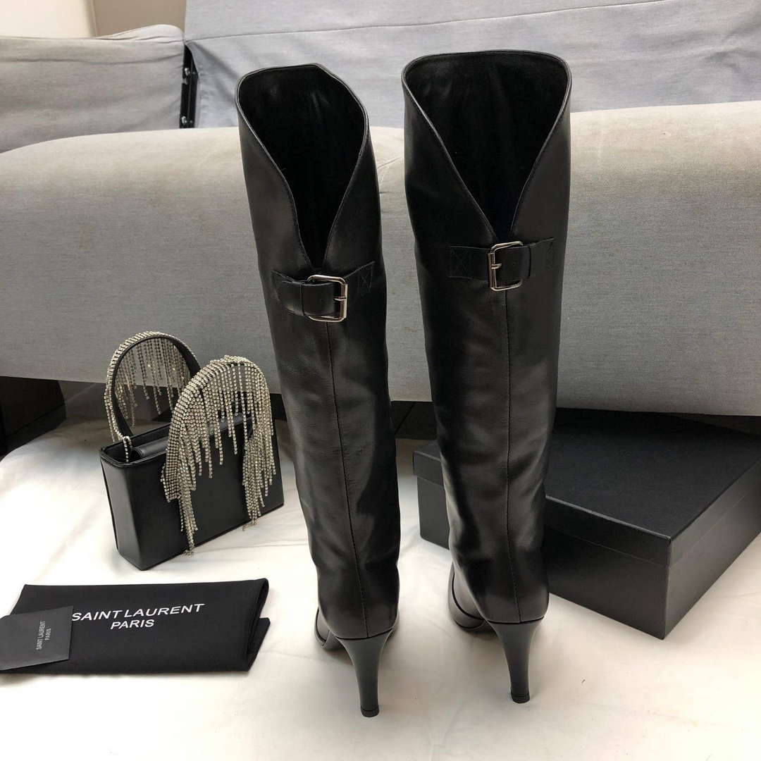 YSL Women’s Boots Designer Saint Laurent High Shoes Y67214