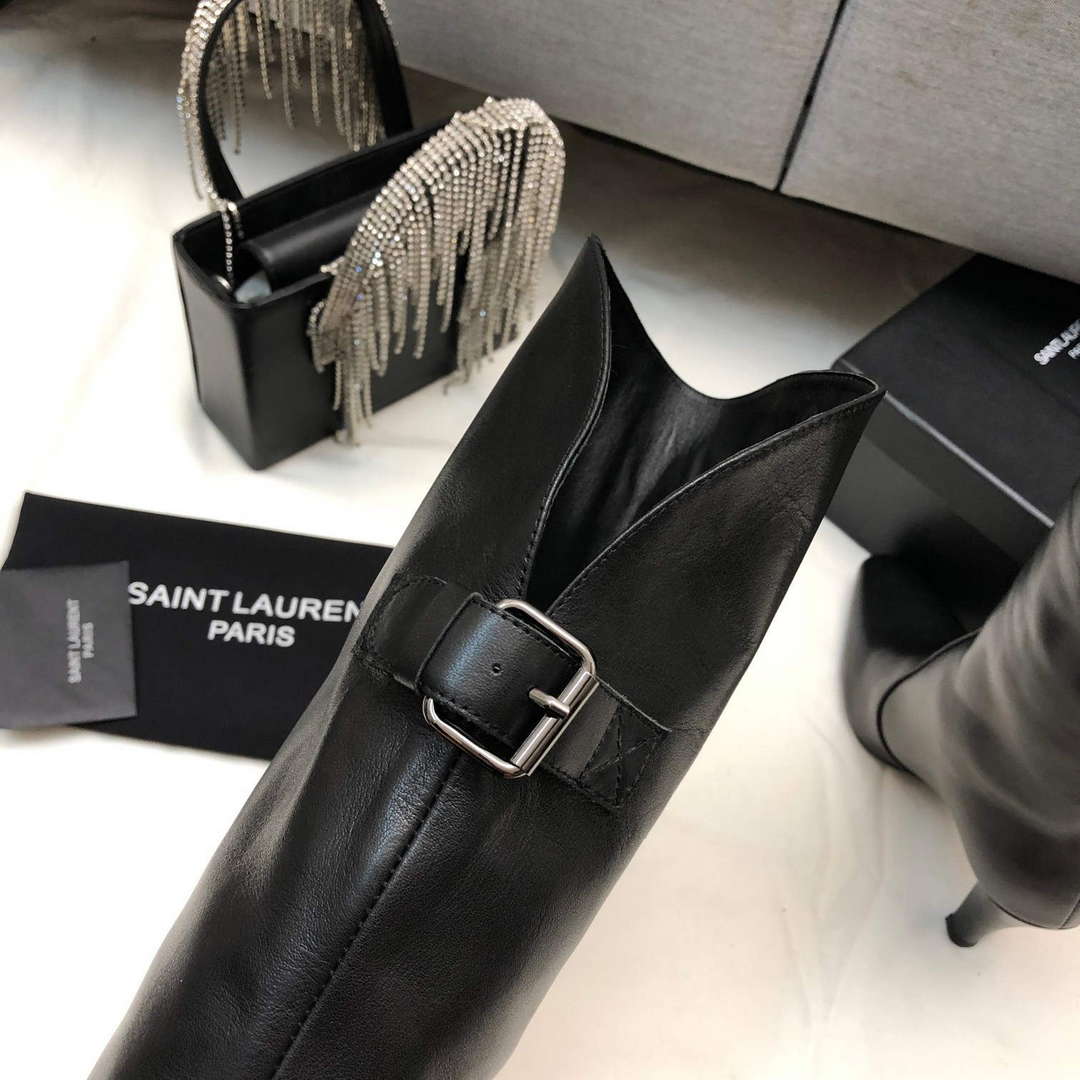 YSL Women’s Boots Designer Saint Laurent High Shoes Y67214