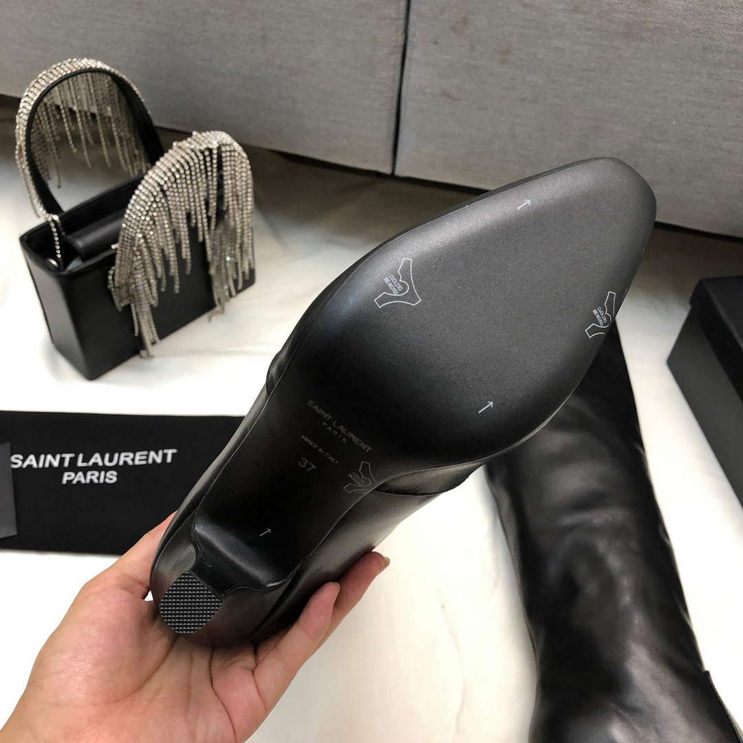 YSL Women’s Boots Designer Saint Laurent High Shoes Y67214