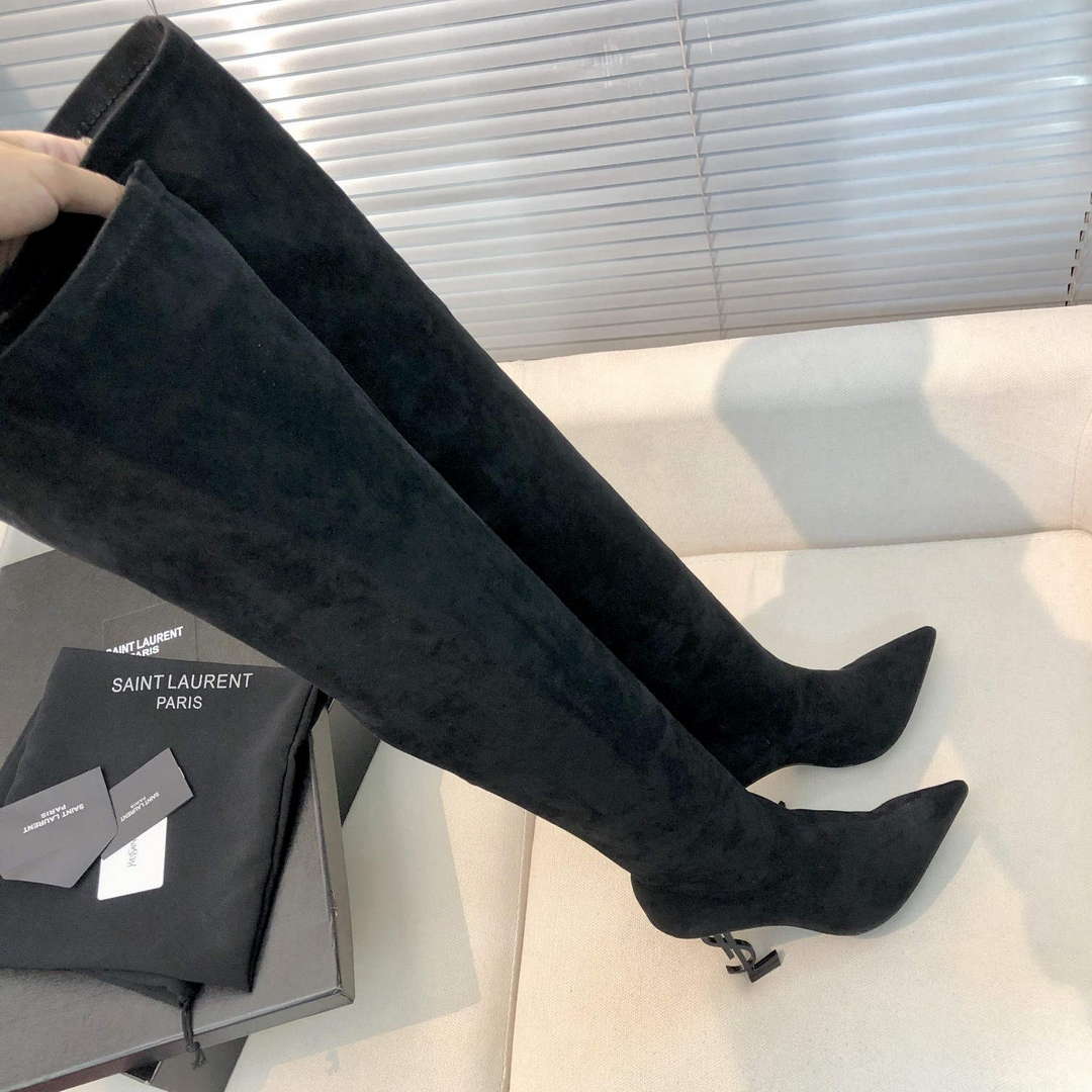 YSL Women’s Boots Designer Saint Laurent High Shoes Y67220
