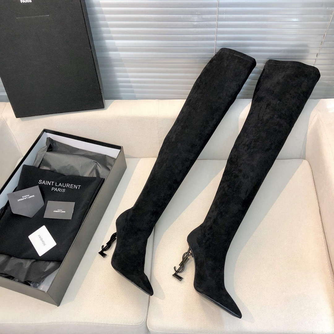 YSL Women’s Boots Designer Saint Laurent High Shoes Y67220