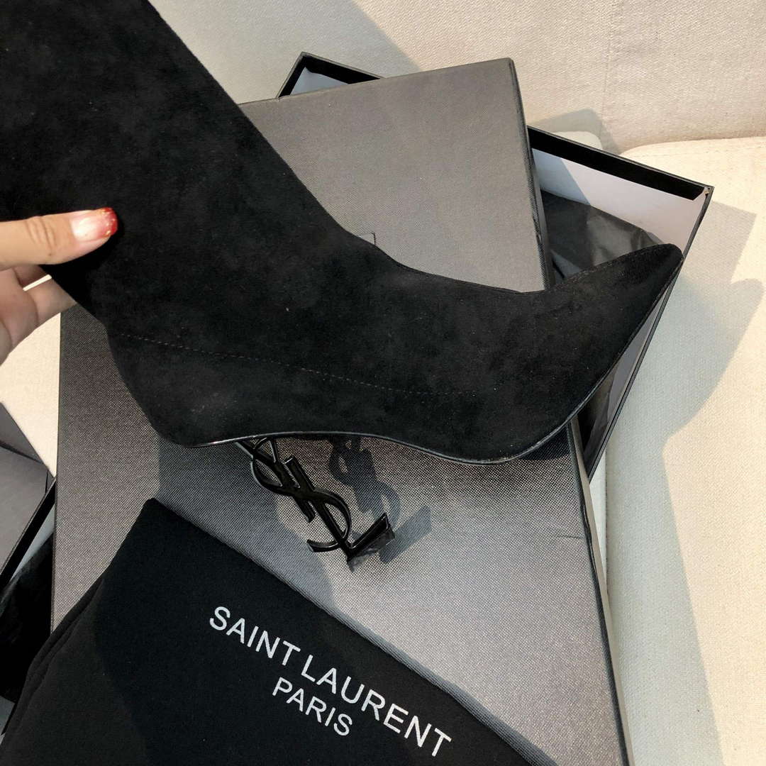YSL Women’s Boots Designer Saint Laurent High Shoes Y67220