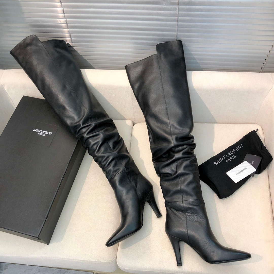 YSL Women’s Boots Designer Saint Laurent High Shoes Y67226