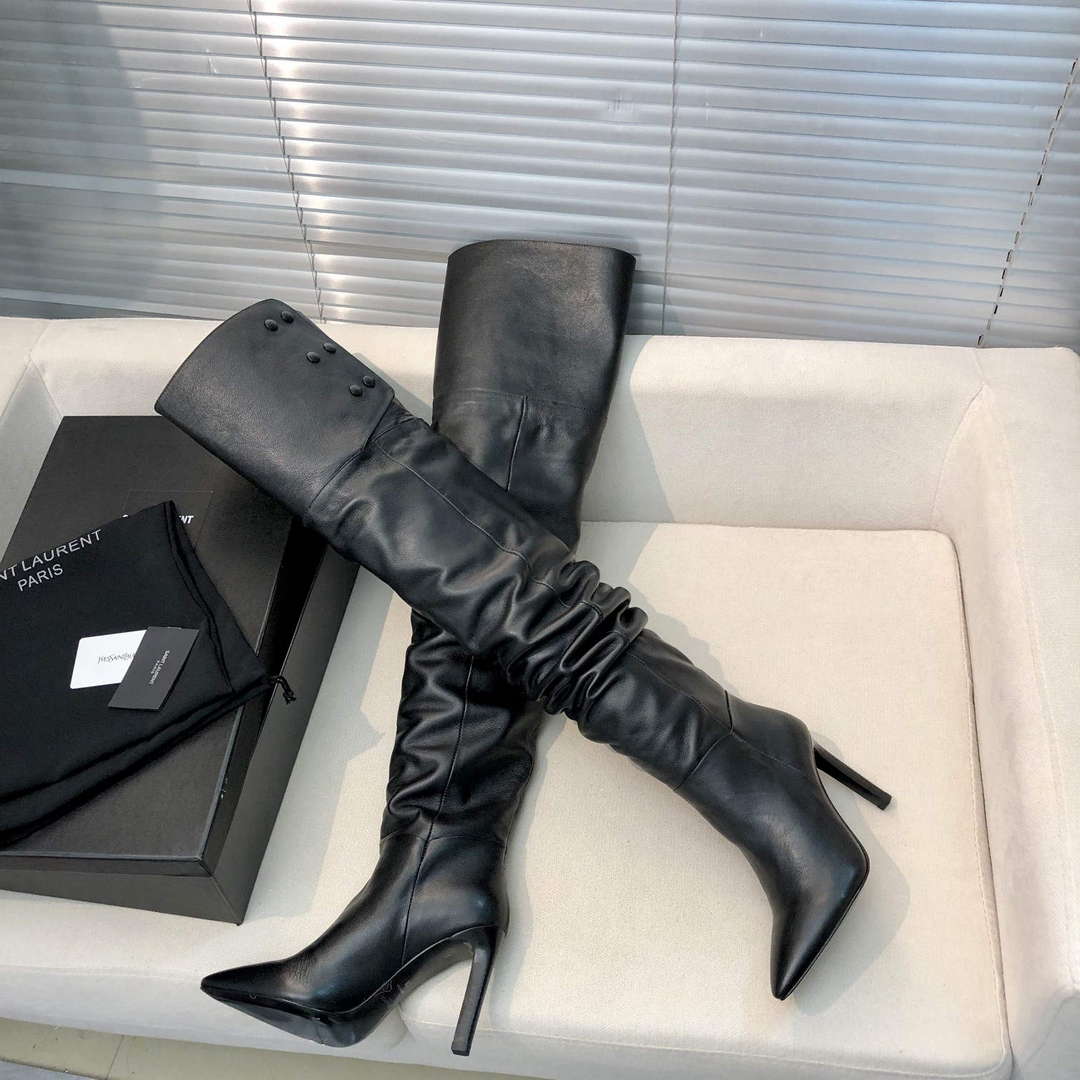 YSL Women’s Boots Designer Saint Laurent High Shoes Y67228
