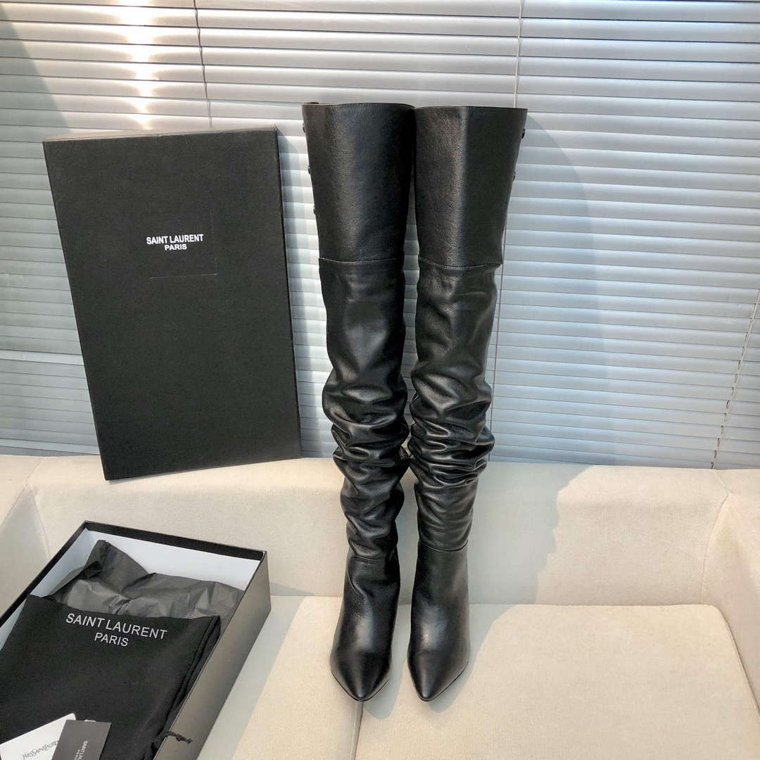 YSL Women’s Boots Designer Saint Laurent High Shoes Y67228